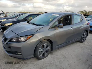 2021 Nissan LEAF SV Plus with VIN 1N4BZ1CVXMC554653, listed as a Copart auction lot 76257284 with Not provided miles and Non repairable. Bid and sale history available at DreamBid. Image 1.