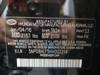 2017 Hyundai Elantra SE z VIN 5NPD84LF5HH002214, wystawiony jako Copart lot #56302285 z przebiegiem 135 856 mil mil oraz Szkoda całkowita • Salvage title. Historia ofert i sprzedaży dostępna na DreamBid. Obrazek 12.