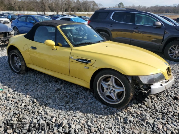 2000 BMW Z3 M 3.2L with VIN WBSCK9349YLC90528, listed as a Copart auction lot 42871855 with 104,614 mi miles and Salvage Title. Bid and sale history available at carsss.com. Image 4.