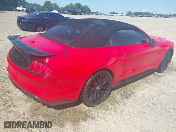 2019 Ford Mustang GT Premium with VIN 1FATP8FF7K5204955, listed as a IAAI auction lot 42190868 with 38,189 mi miles and . Bid and sale history available at DreamBid. Image 4.