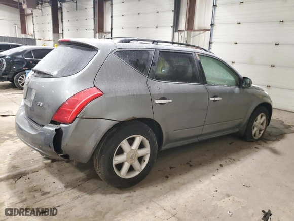 2005 Nissan Murano S with VIN JN8AZ08W35W419424, listed as a Copart auction lot 85877744 with 0 mi miles and Salvage Title. Bid and sale history available at carsss.com. Image 3.