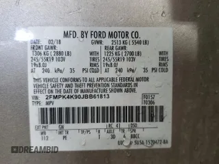 2018 Ford Edge Titanium with VIN 2FMPK4K90JBB61813, listed as a Copart auction lot 81506884 with 64,127 mi miles and Salvage Title. Bid and sale history available at carsss.com. Image 15.