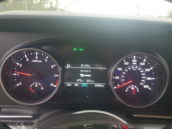 2022 Kia Carnival LXS with VIN KNDNB4H39N6118770, listed as a Copart auction lot 74499544 with 59,582 mi miles and Salvage Title. Bid and sale history available at carsss.com. Image 9.