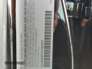 2017 Audi RS 3 с VIN WUABWGFF1H1900507, выставлен на аукционе Copart как лот 61598385 с пробегом 40 960 миль миль и Списание • Salvage title. История ставок и продаж доступна на DreamBid. Изображение 13.