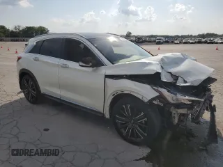 2021 Infiniti QX50 Luxe z VIN 3PCAJ5BA1MF103374, wystawiony jako Copart lot #55431485 z przebiegiem 47 923 mil mil oraz Szkody całkowita. Historia ofert i sprzedaży dostępna na DreamBid. Obrazek 4.