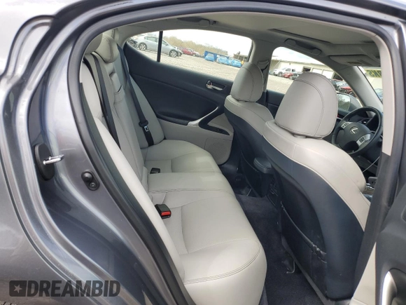 2012 Lexus IS 250 with VIN JTHCF5C21C5059392, listed as a Copart auction lot 49623775 with 62,501 mi miles and Salvage Title. Bid and sale history available at DreamBid. Image 10.