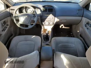 2007 Kia Spectra EX with VIN KNAFE121675381869, listed as a Copart auction lot 75306354 with 171,044 mi miles and Salvage Title. Bid and sale history available at carsss.com. Image 8.