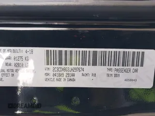2018 Dodge Charger SXT with VIN 2C3CDXBG3JH297674, listed as a IAAI auction lot 41398621 with 125,458 mi miles and . Bid and sale history available at DreamBid. Image 9.
