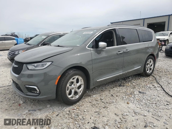 2022 Chrysler Pacifica Limited with VIN 2C4RC1GG9NR104524, listed as a Copart auction lot 54826355 with 57,709 mi miles and Salvage title. Bid and sale history available at DreamBid. Image 1.