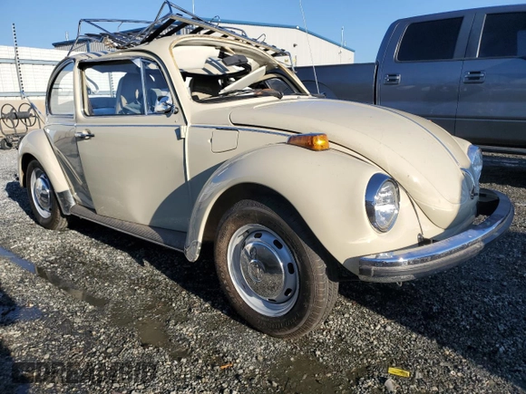 1973 Volkswagen Beetle with VIN 1332475877, listed as a Copart auction lot 87847085 with 2,388 mi miles and Non Repairable. Bid and sale history available at DreamBid. Image 4.