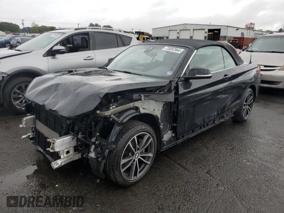 2020 BMW 2 Series 230i xDrive with VIN WBA2K1C08L7E50107, listed as a Copart auction lot 73092964 with 58,461 mi miles and Salvage Title. Bid and sale history available at carsss.com. Image 1.