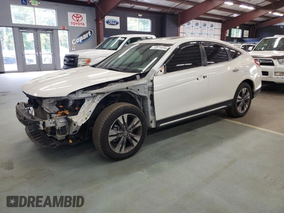 2014 Honda Crosstour EX-L with VIN 5J6TF2H50EL003293, listed as a Copart auction lot 72511414 with 122,366 mi miles and Salvage Title. Bid and sale history available at carsss.com. Image 1.