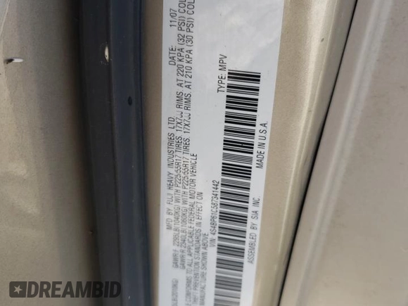 2008 Subaru Outback i with VIN 4S4BP61C587341442, listed as a Copart auction lot 62070945 with 136,428 mi miles and Salvage title. Bid and sale history available at DreamBid. Image 13.