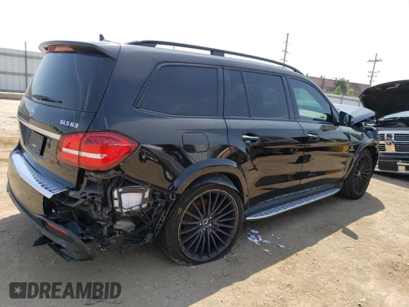 2017 Mercedes-Benz GLS 63 AMG with VIN 4JGDF7FE5HA747770, listed as a Copart auction lot 65888883 with 50,889 mi miles and Salvage Title. Bid and sale history available at DreamBid. Image 3.