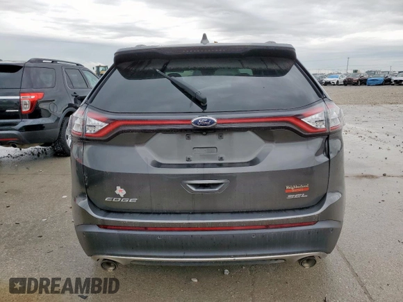 2016 Ford Edge SEL with VIN 2FMPK3J8XGBB18446, listed as a Copart auction lot 51058645 with 0 mi miles and Salvage Title. Bid and sale history available at carsss.com. Image 6.