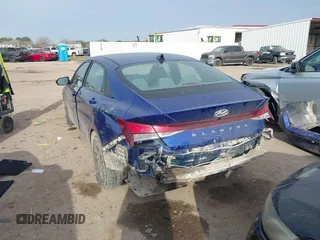 2022 Hyundai Elantra SEL with VIN 5NPLM4AG3NH076553, listed as a IAAI auction lot 41681638 with 35,344 mi miles and . Bid and sale history available at DreamBid. Image 3.