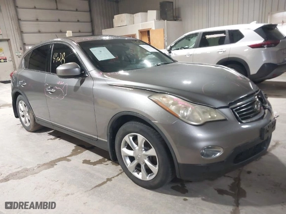 2008 Infiniti EX35 Journey with VIN JNKAJ09F38M356048, listed as a IAAI auction lot 41984628 with 125,714 mi miles. Bid and sale history available at carsss.com. Image 1.