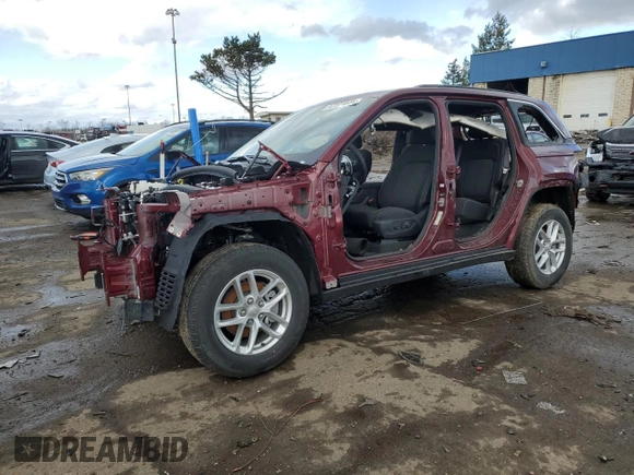 2024 Jeep Grand Cherokee Laredo X with VIN 1C4RJHAG7RC161889, listed as a Copart auction lot 47974835 with 0 mi miles and Non Repairable. Bid and sale history available at carsss.com. Image 1.