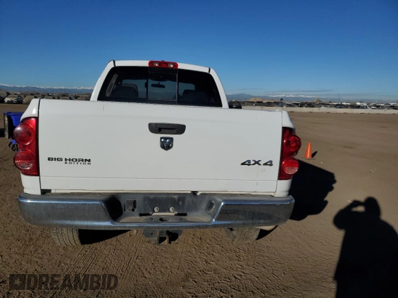 2007 Dodge Ram 2500 SLT with VIN 3D7KS28A47G840547, listed as a Copart auction lot 87749915 with 166,124 mi miles and Salvage Title. Bid and sale history available at carsss.com. Image 6.
