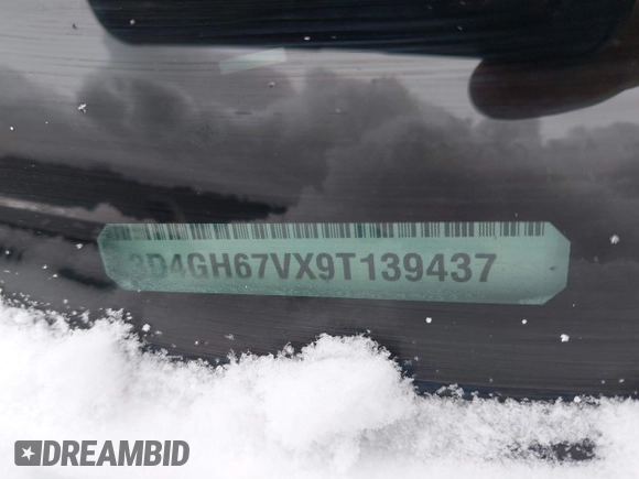 2009 Dodge Journey R/T with VIN 3D4GH67VX9T139437, listed as a IAAI auction lot 41276129 with Not Provided miles and . Bid and sale history available at DreamBid. Image 9.
