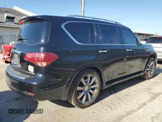 2012 Infiniti QX56 7-passenger with VIN JN8AZ2NE1C9020448, listed as a Copart auction lot 76786414 with 188,572 mi miles and Clean Title. Bid and sale history available at carsss.com. Image 3.