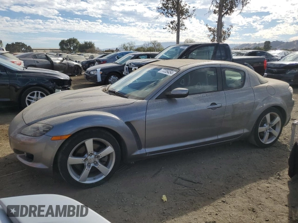 2004 Mazda RX-8 with VIN JM1FE17N240117619, listed as a Copart auction lot 77235454 with 121,887 mi miles and Clean Title. Bid and sale history available at carsss.com. Image 1.