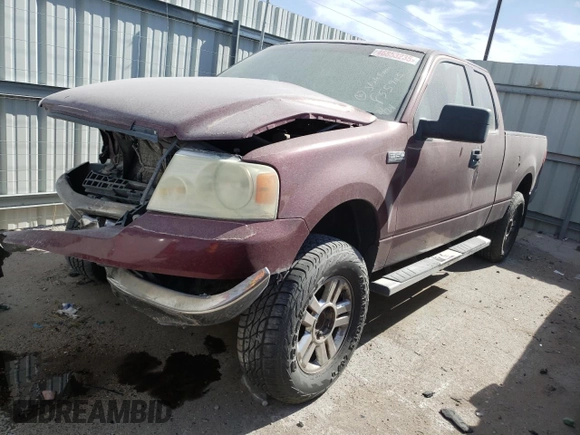 2006 Ford F-150 STX with VIN 1FTRX14W26KD78017, listed as a Copart auction lot 46853235 with 196,436 mi miles and Salvage Title. Bid and sale history available at carsss.com. Image 1.