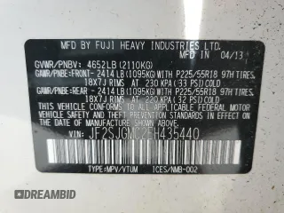 2014 Subaru Forester XT Touring with VIN JF2SJGMC2EH435440, listed as a Copart auction lot 53705975 with 119,615 mi miles and Salvage Title. Bid and sale history available at DreamBid. Image 13.