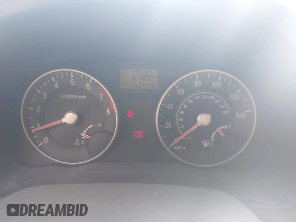 2007 Hyundai Accent GLS with VIN KMHCN46CX7U093034, listed as a IAAI auction lot 41855739 with 152,449 mi miles. Bid and sale history available at carsss.com. Image 7.