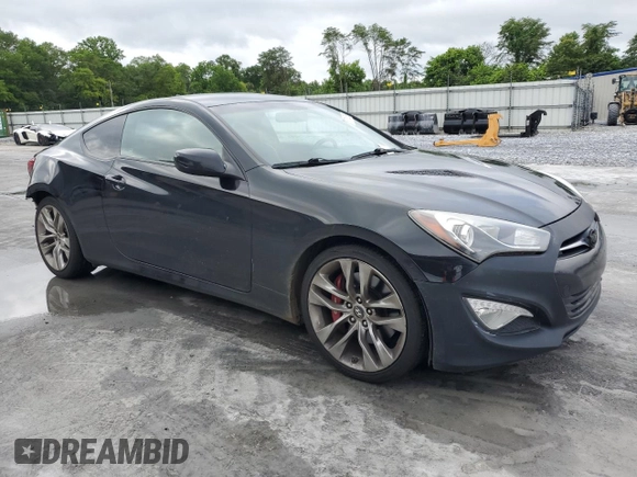 2013 Hyundai Genesis Coupe Grand Touring with VIN KMHHU6KJ7DU098549, listed as a Copart auction lot 57815265 with 115,763 mi miles and Salvage title. Bid and sale history available at DreamBid. Image 4.