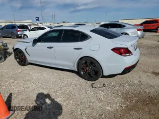 2020 Genesis G70 3.3T with VIN KMTG34LE3LU064052, listed as a Copart auction lot 83573294 with 56,514 mi miles and Salvage Title. Bid and sale history available at DreamBid. Image 2.