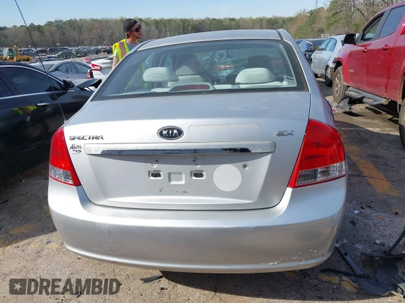 2009 Kia Spectra EX with VIN KNAFE221495617346, listed as a IAAI auction lot 41836957 with 174,176 mi miles. Bid and sale history available at carsss.com. Image 16.