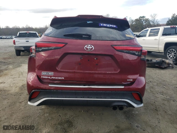 2022 Toyota Highlander XSE with VIN 5TDLZRAH4NS101008, listed as a Copart auction lot 82295774 with 36,146 mi miles and Salvage Title. Bid and sale history available at carsss.com. Image 6.