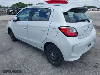 2023 Mitsubishi Mirage ES with VIN ML32AUHJ7PH004930, listed as a IAAI auction lot 42045075 with 28,201 mi miles. Bid and sale history available at carsss.com. Image 3.