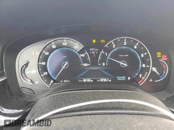 2018 BMW 5 Series 530i xDrive with VIN WBAJA7C56JWA72272, listed as a Copart auction lot 47313705 with 60,156 mi miles and Salvage title. Bid and sale history available at DreamBid. Image 9.