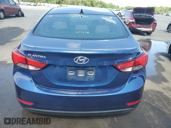 2015 Hyundai Elantra SE with VIN 5NPDH4AE6FH651396, listed as a Copart auction lot 64733025 with 62,495 mi miles and Salvage title. Bid and sale history available at DreamBid. Image 6.