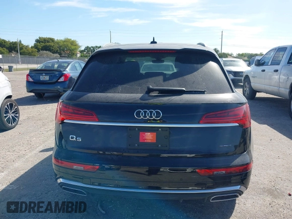 2023 Audi Q5 S line Premium with VIN WA1GAAFY1P2105993, listed as a IAAI auction lot 41741572 with 22,899 mi miles. Bid and sale history available at carsss.com. Image 17.