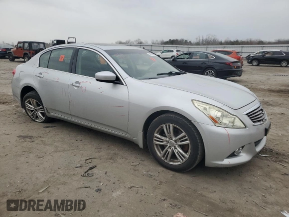 2011 Infiniti G37 x with VIN JN1CV6AR6BM354103, listed as a Copart auction lot 43515065 with 134,121 mi miles and Salvage Title. Bid and sale history available at DreamBid. Image 4.