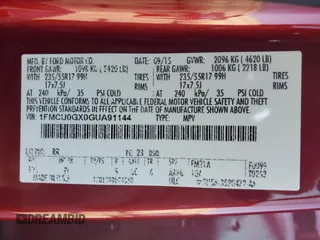 2016 Ford Escape SE z VIN 1FMCU0GX0GUA91144, wystawiony jako Copart lot #86379634 z przebiegiem 160 992 mil mil oraz Szkoda całkowita • Salvage title. Historia ofert i sprzedaży dostępna na DreamBid. Obrazek 15.