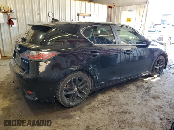 2014 Lexus CT 200h with VIN JTHKD5BH5E2190840, listed as a Copart auction lot 50918125 with 230,408 mi miles and Salvage Title. Bid and sale history available at DreamBid. Image 3.