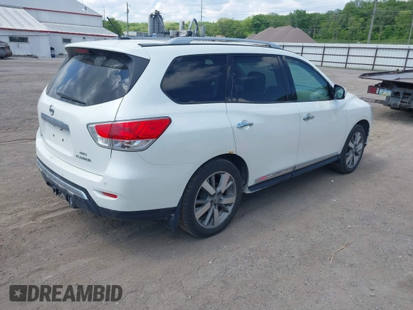 2015 Nissan Pathfinder SL with VIN 5N1AR2MM0FC707380, listed as a IAAI auction lot 42267523 with 186,383 mi miles and . Bid and sale history available at DreamBid. Image 4.