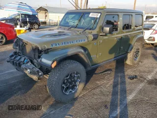 2023 Jeep Wrangler Rubicon 20th Anniversary with VIN 1C4JJXR63PW562354, listed as a Copart auction lot 76093264 with 25,498 mi miles and Salvage title. Bid and sale history available at DreamBid. Image 1.