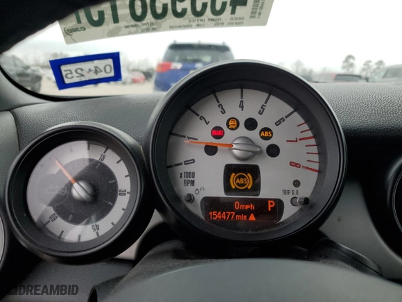 2012 MINI Cooper Convertible with VIN WMWZN3C59CT135172, listed as a Copart auction lot 45593815 with 154,477 mi miles and Salvage Title. Bid and sale history available at carsss.com. Image 9.