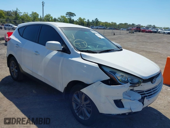 2015 Hyundai Tucson GLS with VIN KM8JT3AF9FU013178, listed as a IAAI auction lot 41846200 with 143,711 mi miles and . Bid and sale history available at DreamBid. Image 1.