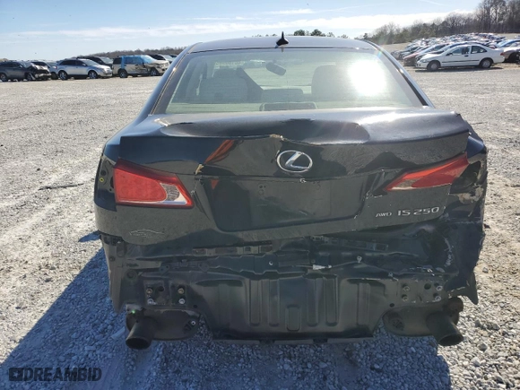 2011 Lexus IS 250 with VIN JTHCF5C23B5050269, listed as a Copart auction lot 46160985 with 178,017 mi miles and Salvage Title. Bid and sale history available at carsss.com. Image 6.