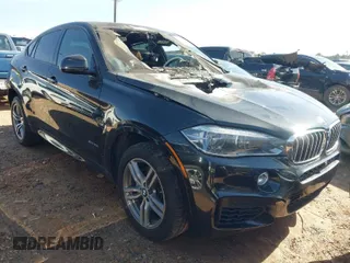 2017 BMW X6 xDrive50i with VIN 5UXKU6C54H0S99557, listed as a IAAI auction lot 41484943 with 1 mi miles. Bid and sale history available at carsss.com. Image 1.