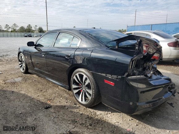 2012 Dodge Charger SRT8 with VIN 2C3CDXEJ2CH169792, listed as a Copart auction lot 88295065 with 107,255 mi miles and Salvage Title. Bid and sale history available at carsss.com. Image 2.