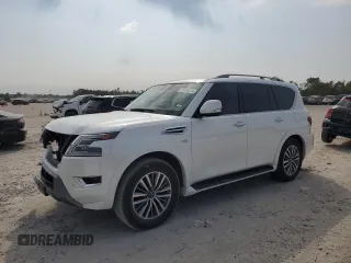 2022 Nissan Armada SV with VIN JN8AY2AC0N9160114, listed as a Copart auction lot 76266474 with 44,285 mi miles and Salvage Title. Bid and sale history available at carsss.com. Image 1.
