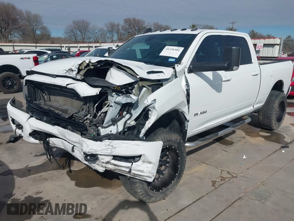 2020 Ram 2500 Big Horn with VIN 3C6UR5DL1LG115089, listed as a IAAI auction lot 41236581 with 90,797 mi miles. Bid and sale history available at carsss.com. Image 2.