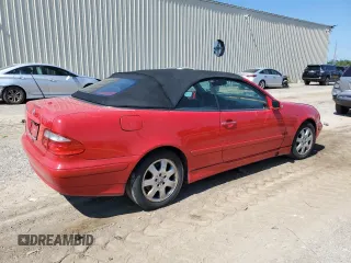 2003 Mercedes-Benz CLK-Class 3.2L with VIN WDBLK65G03T130720, listed as a Copart auction lot 69927604 with 0 mi miles and Salvage Title. Bid and sale history available at carsss.com. Image 3.